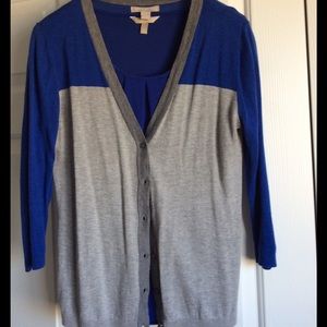 Banana Republic Colorblock Cardigan with Blouse
