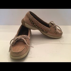 Sperry Top-Sider, w animal print, great condition