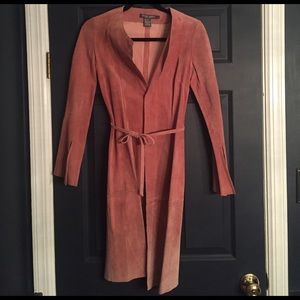 Bisou Bisou pink suede duster