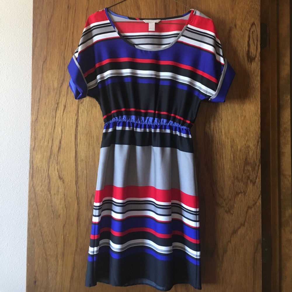 Banana Republic Red White Blue & Black Dress