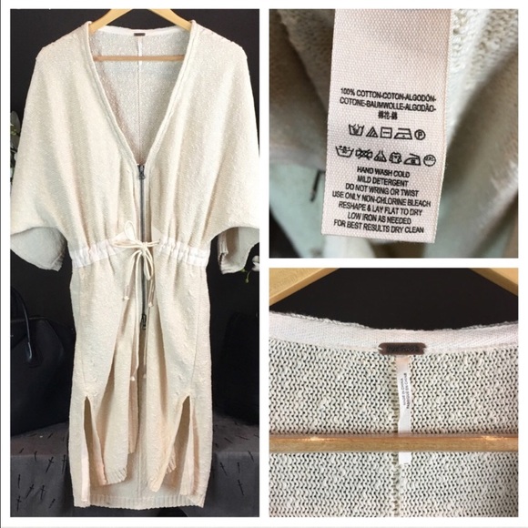 NWOT FREE PEOPLE CREAM CARDIGAN - Picture 4 of 6