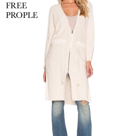 NWOT FREE PEOPLE CREAM CARDIGAN - Picture 6 of 6