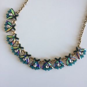 J. Crew floral gold necklace