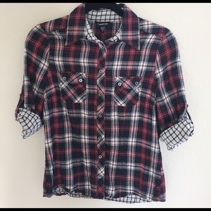 Bebe button down flannel