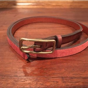Madewell xs/s coral leather belt