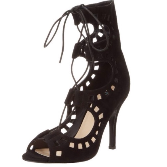 NYLA Matli Gladiator SUEDE Cut-Out Sandals Heels - Picture 7 of 7