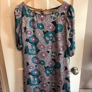 Floral Graphic Print Shift Dress