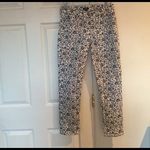 J Crew Floral Print Jeans