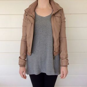 Champagne Leather Jacket