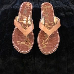 Sam Edelman Caramel Wedge Heel Sandals Size 9.5M