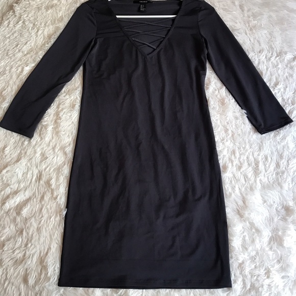 Dark Grey short length dress. Nice semi open chest - Picture 1 of 3