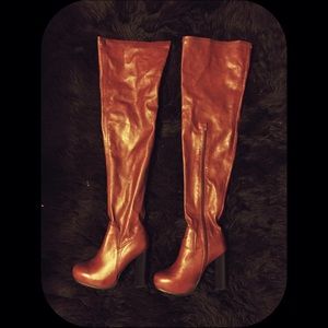 Jeffrey Campbell Leather Thigh High Boots