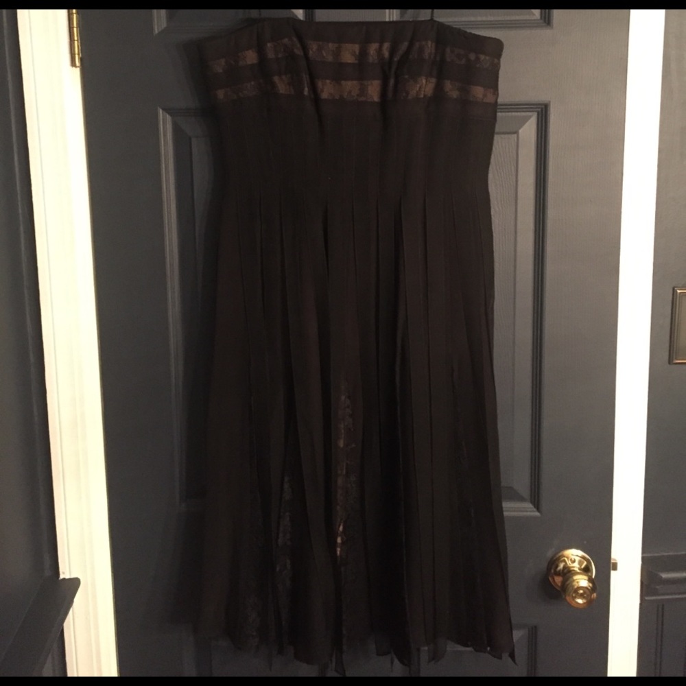 Strapless black dress