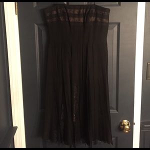 Strapless black dress