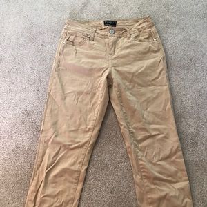 Khaki skinny jeans