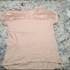 LOFT rose gold swing t-shirt
