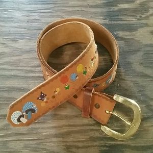 PRIME VINTAGE 70's Leather Mushroom Belt