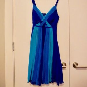 💙 Electric Blue & Turqoise Dress - 100% Silk 💙