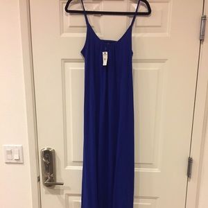 Royal blue maxi dress with cutout back