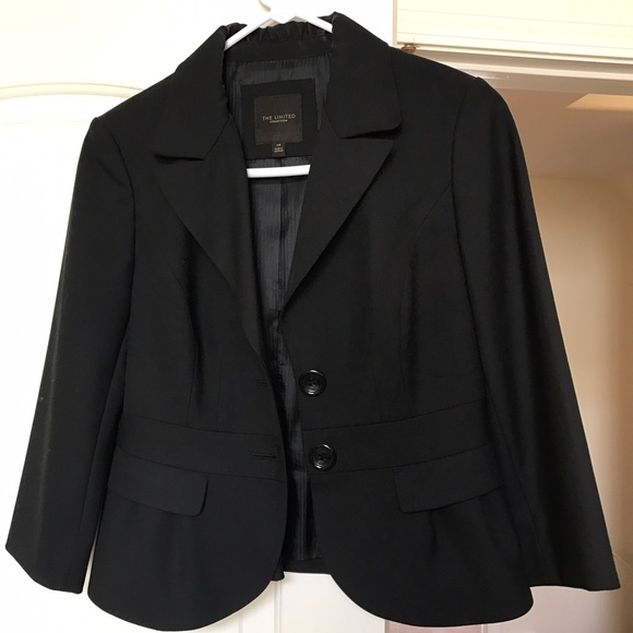 Black 3/4 sleeve blazer - Picture 1 of 4