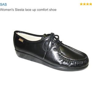 SAS comfort shoes in black genuine leather