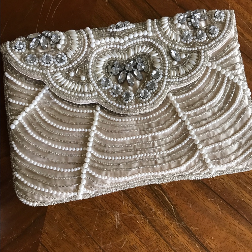 Beaded evening clutch.