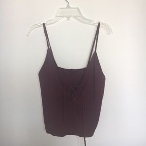 Lace up tank top