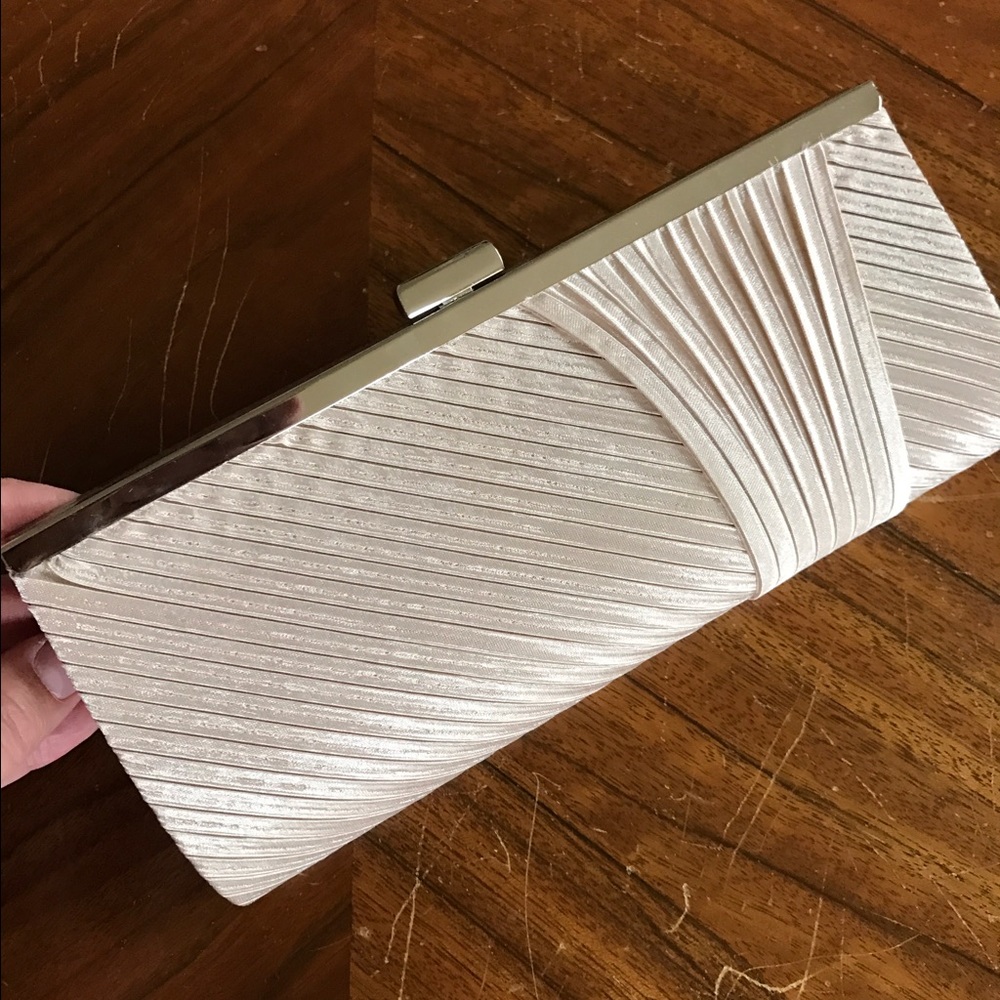 Satin style evening clutch