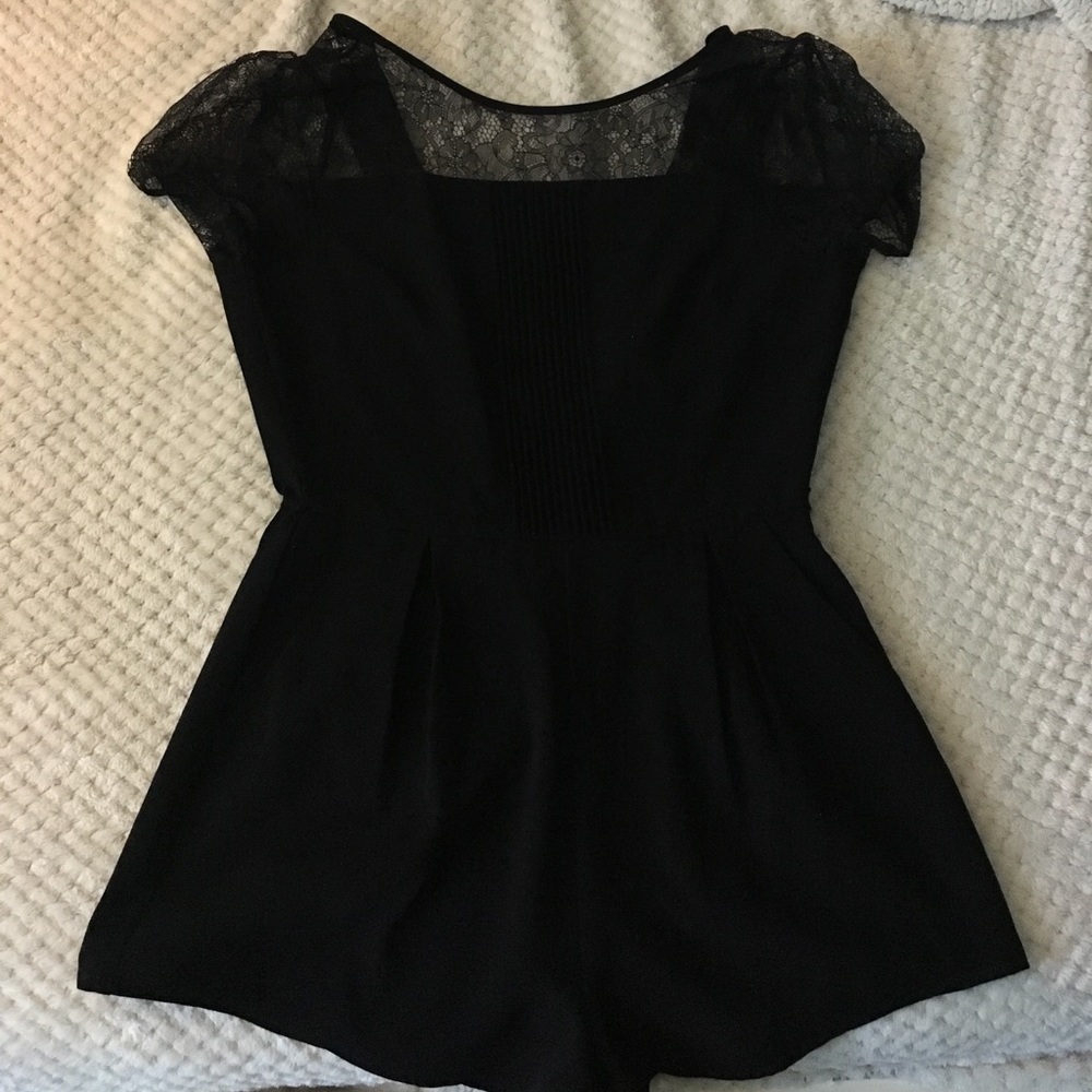 Black lace romper
