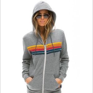 AVIATOR NATION 5 STRIPE HOODIE