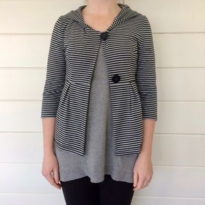 Black & Grey Striped Sweater