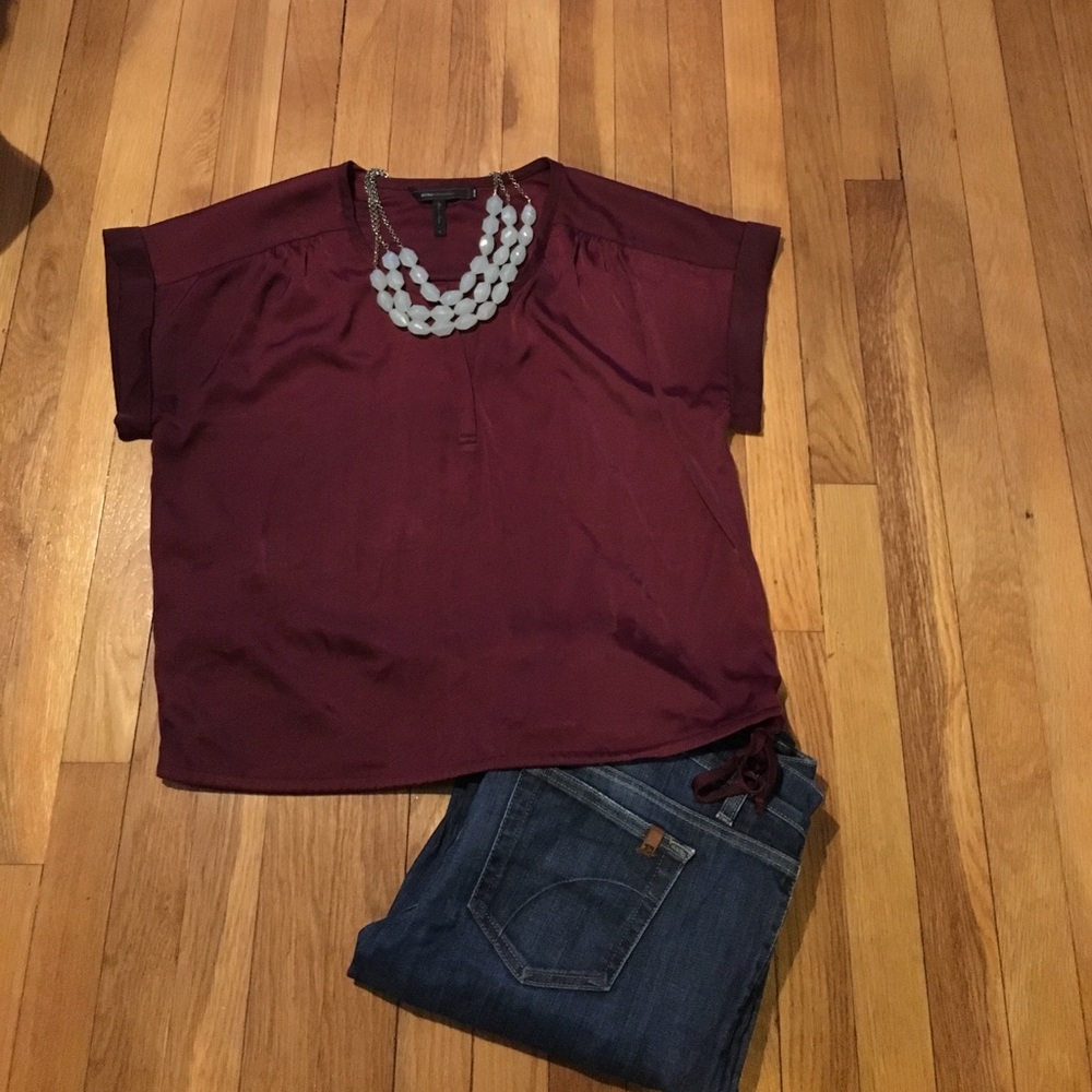 BCBG burgundy/Bordeaux colored BCBG top