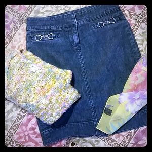 Distressed Dark Wash Denim Buckled Mini SALE🚨