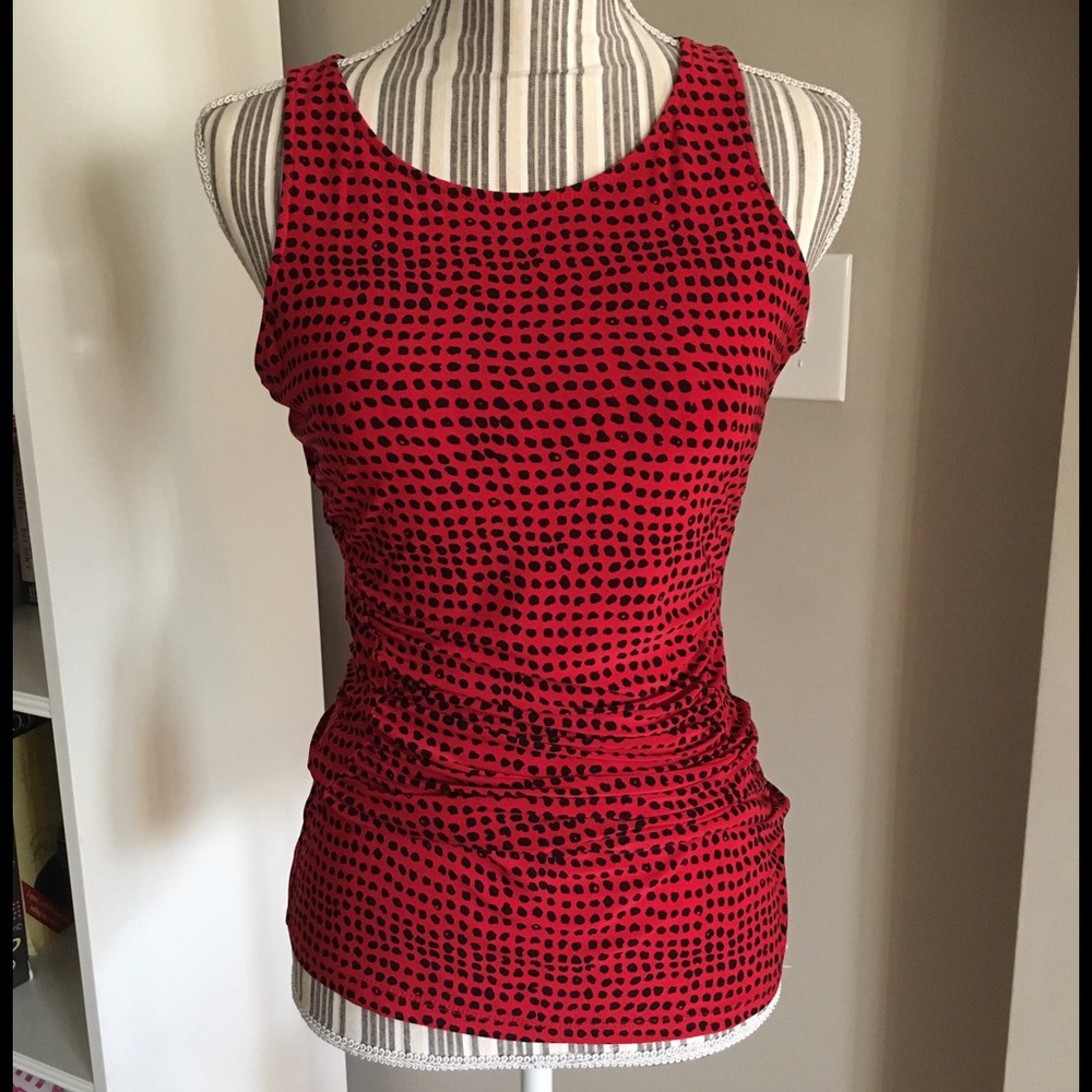 The Limited Red and Black spotted top