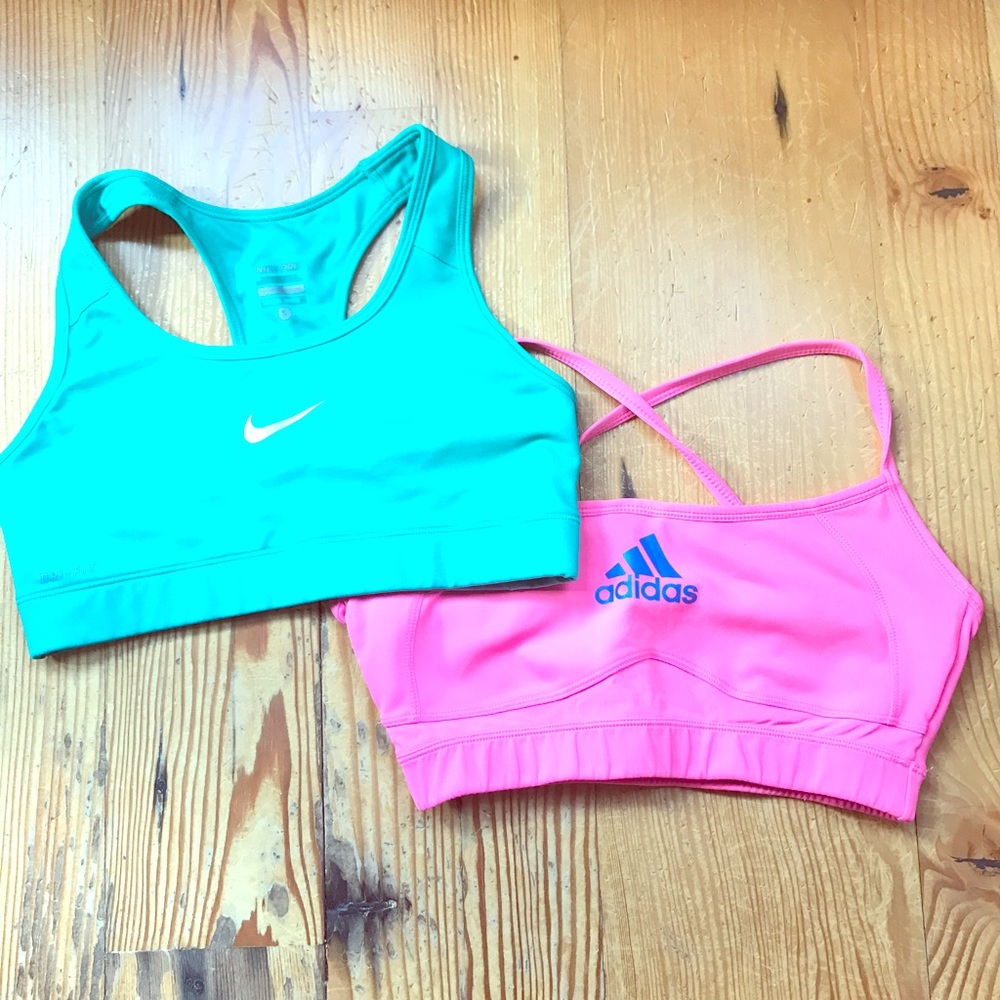 Adidas and Nike sports bras