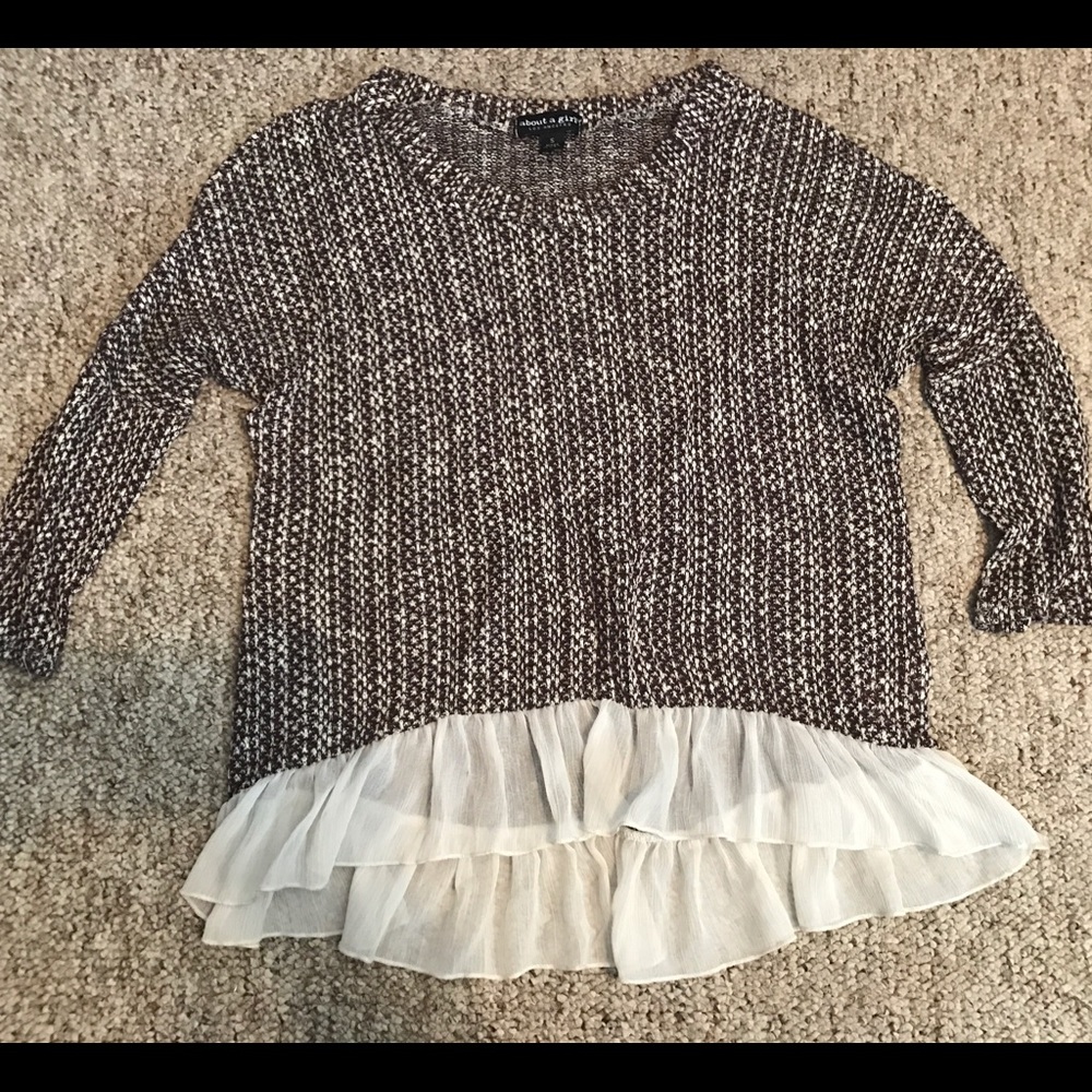 Lace Trimmed Sweater
