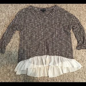 Lace Trimmed Sweater