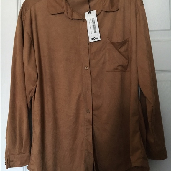 Tan Oversized Shirt - Picture 4 of 4