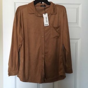 Tan Oversized Shirt