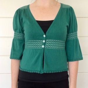 Teal Cardigan Sweater