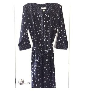 Black and white floral print dress