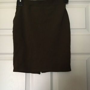 Green mini skirt
