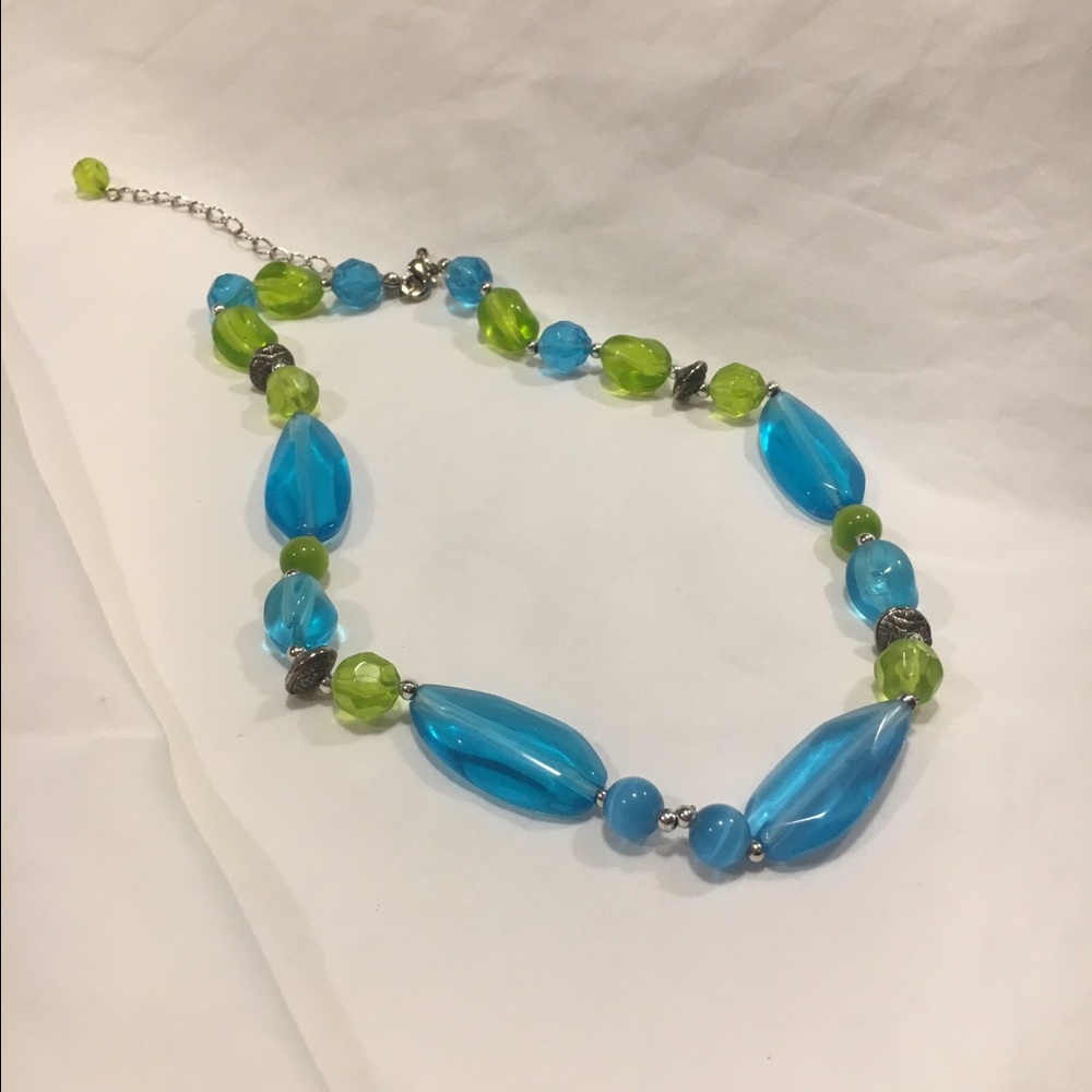 Beautiful green and blue necklace