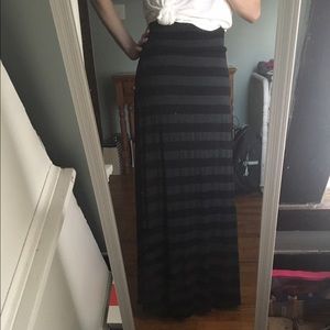 Cotton striped Maxi Skirt!