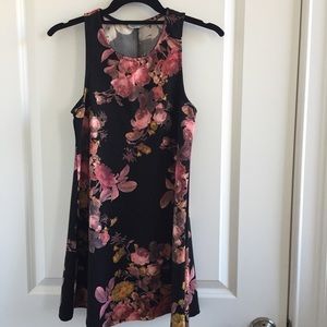 Black & Pink Floral Dress