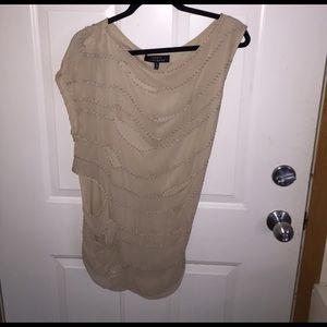 Robert Rodriquez 100% silk asymmetric sleeve top