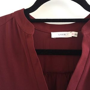 Maroon V Neckline Blouse