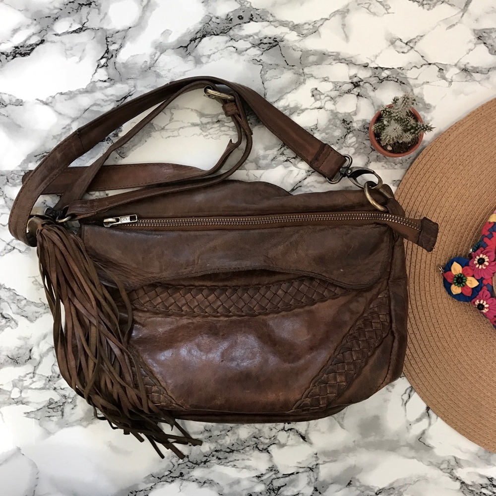 Boho Leather Crossbody Bag
