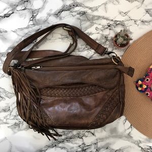 Boho Leather Crossbody Bag