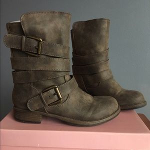 Crown Vintage Ronnie WM US 5 Gray Mid Calf Boots